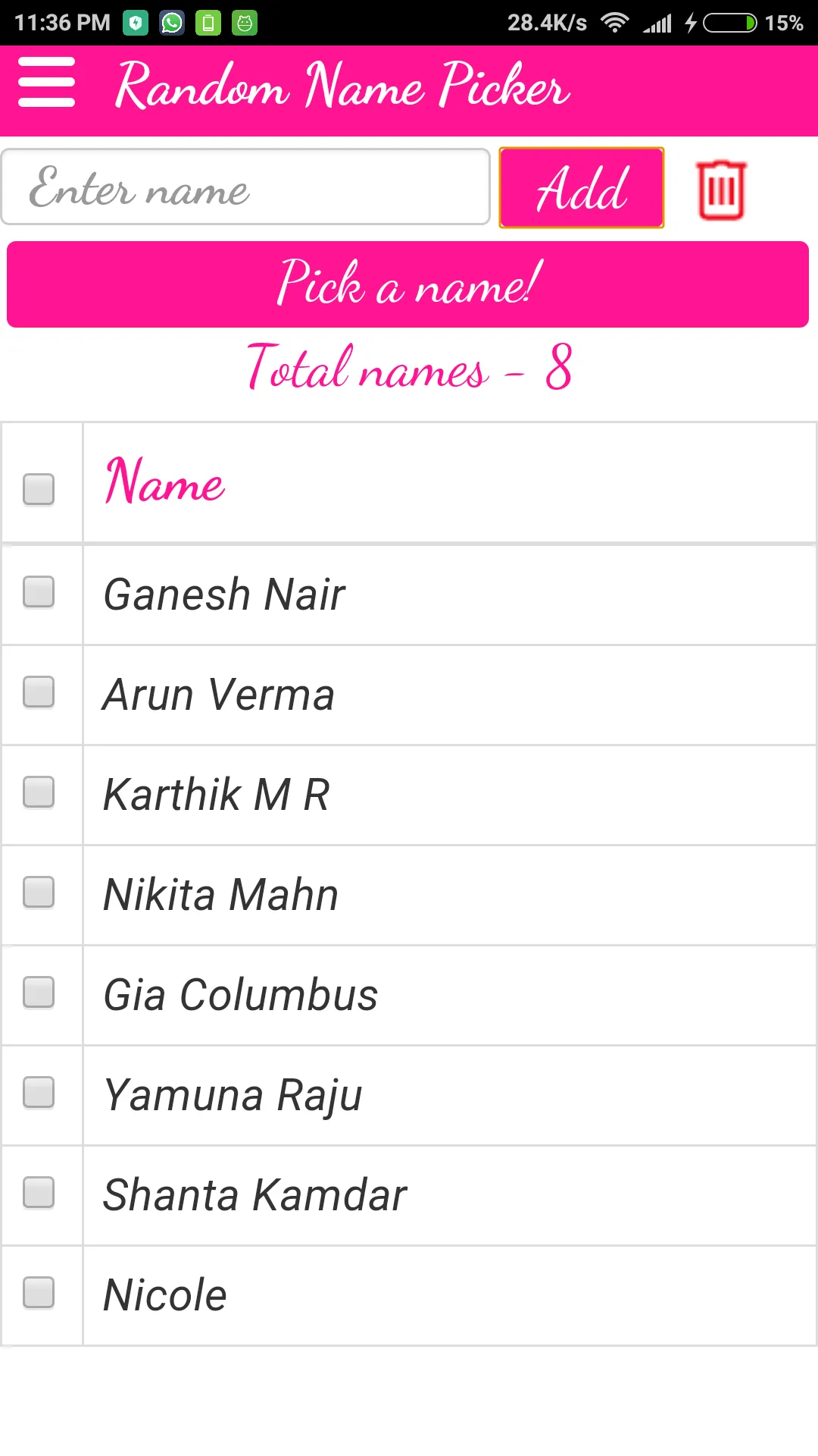 Random Name Picker | Indus Appstore | Screenshot