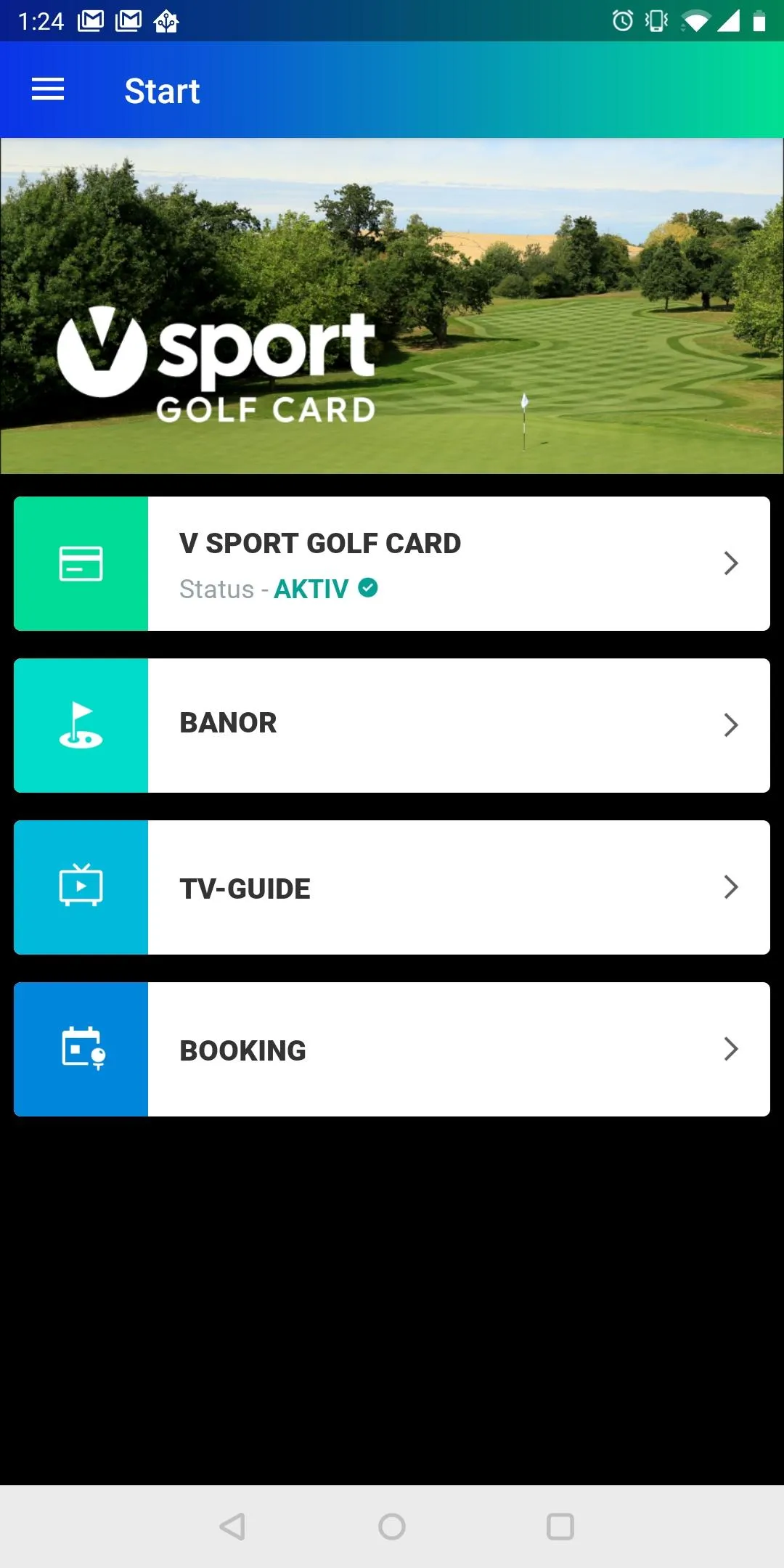 V sport golf card | Indus Appstore | Screenshot