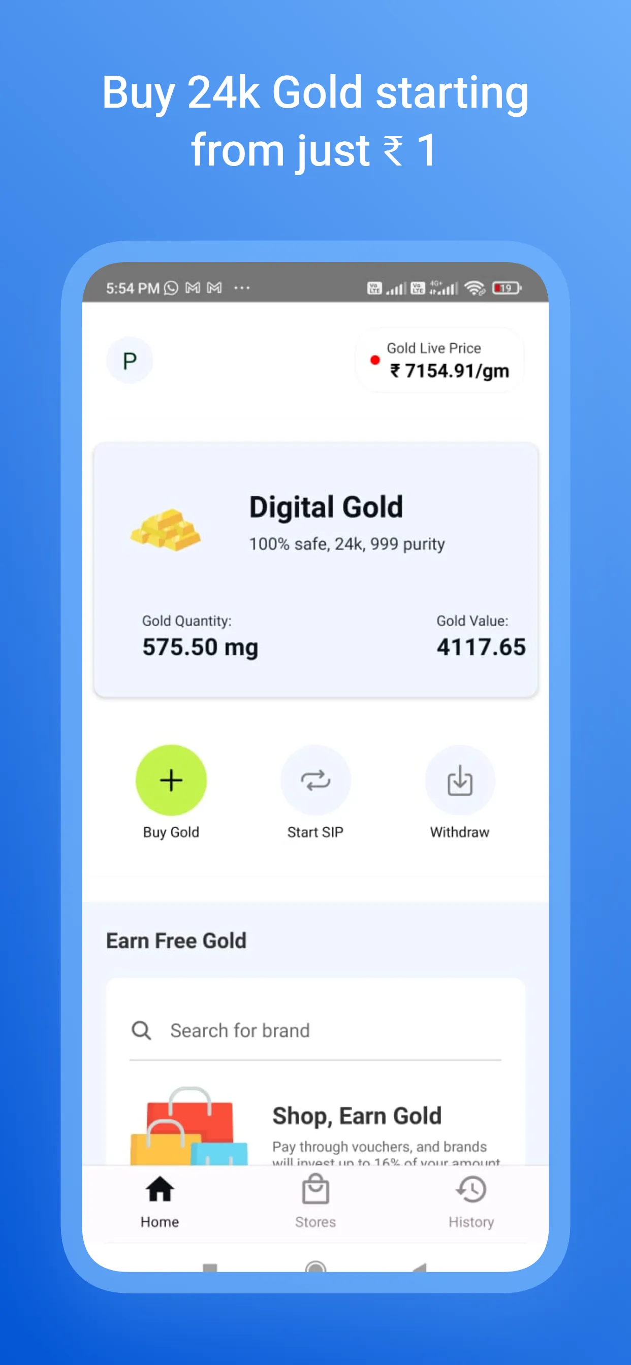 GoldBee - Shop & Earn Gold | Indus Appstore | Screenshot