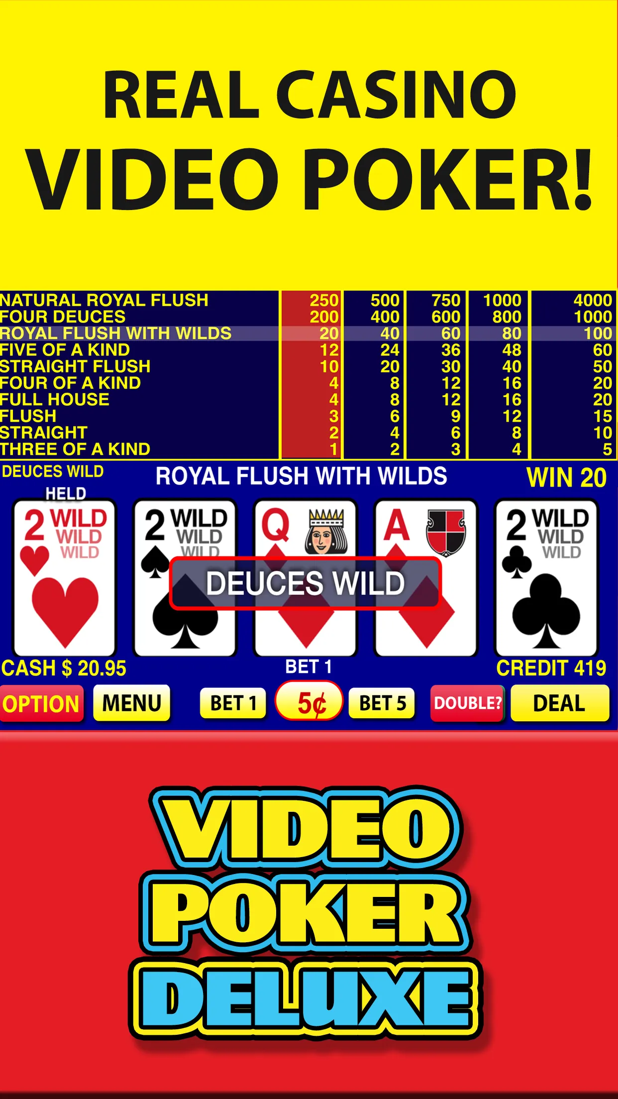 Video Poker Deluxe | Indus Appstore | Screenshot