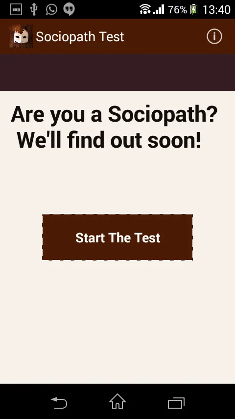 Sociopath Test | Indus Appstore | Screenshot