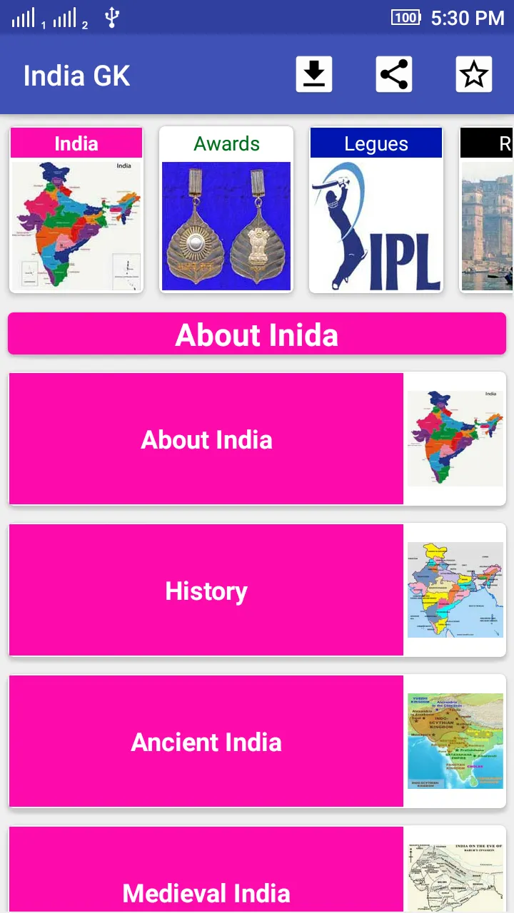 India GK | Indus Appstore | Screenshot