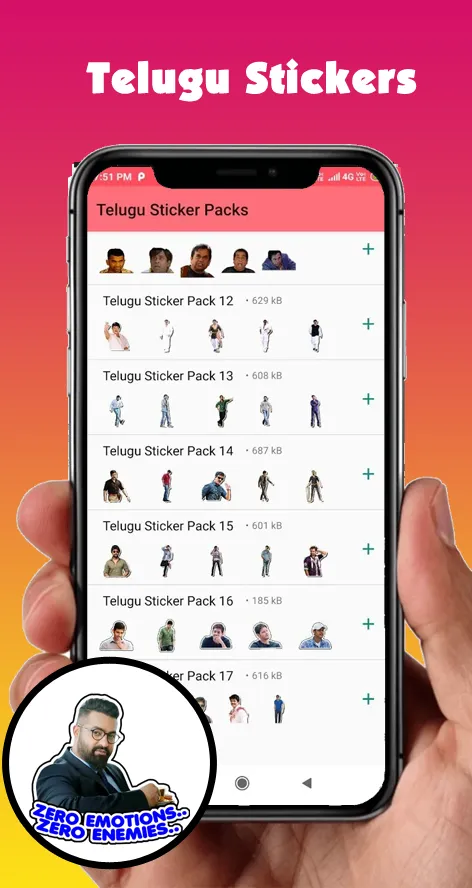 Telugu  Funny Stickers for Wha | Indus Appstore | Screenshot