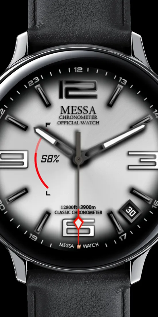 Classic Watch Face White Messa | Indus Appstore | Screenshot