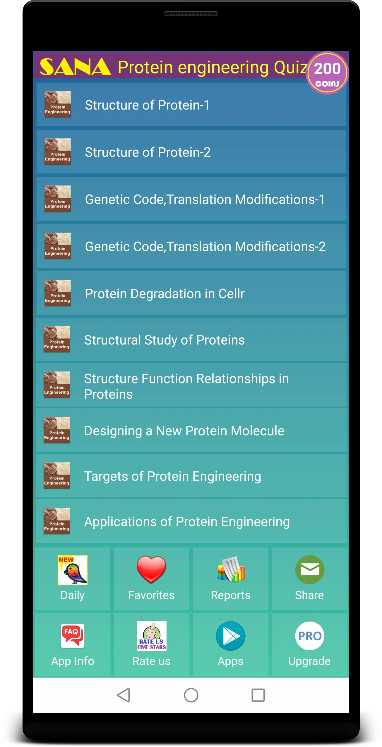 Protein Engineering Quiz | Indus Appstore | Screenshot