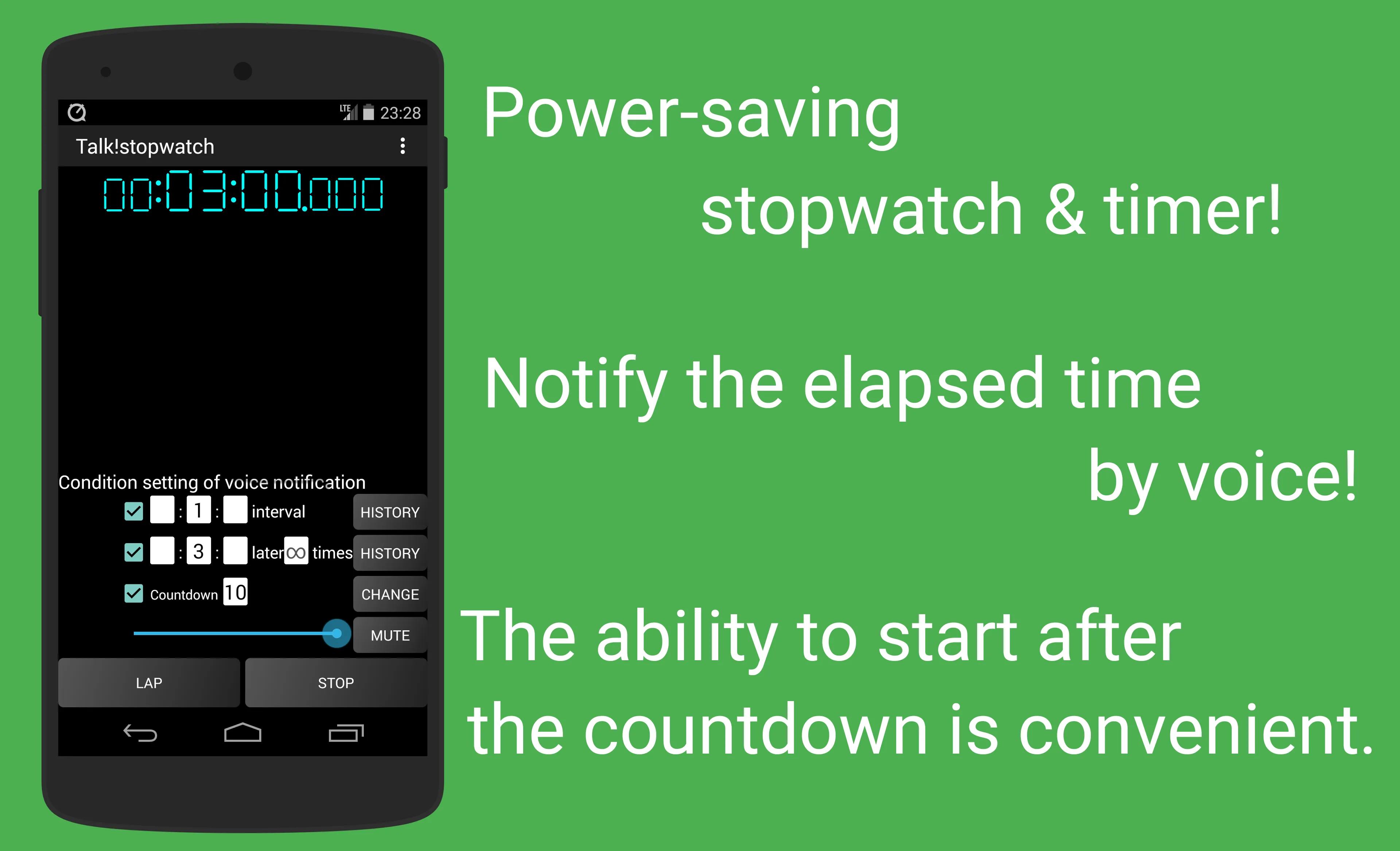 Talk! Stopwatch & Timer | Indus Appstore | Screenshot