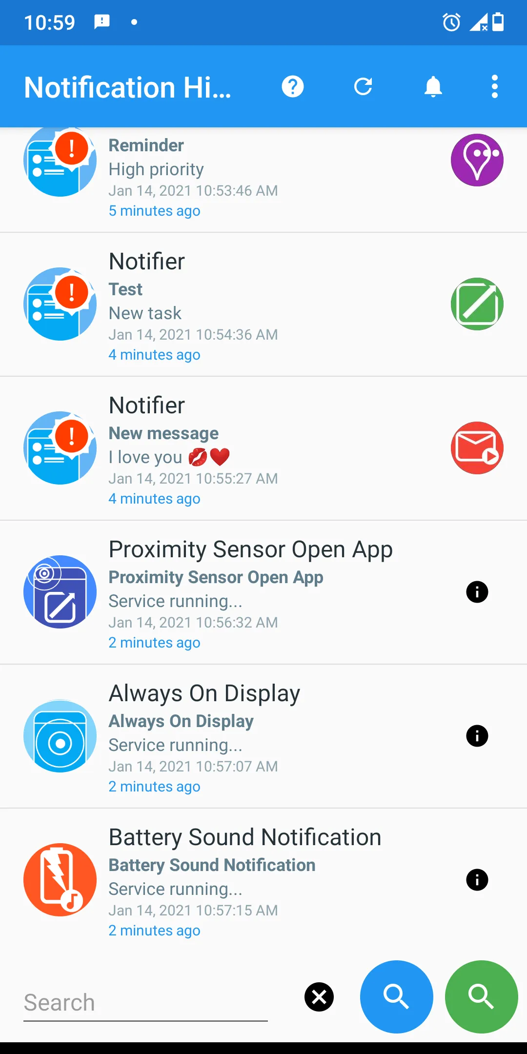 Notification History Log | Indus Appstore | Screenshot