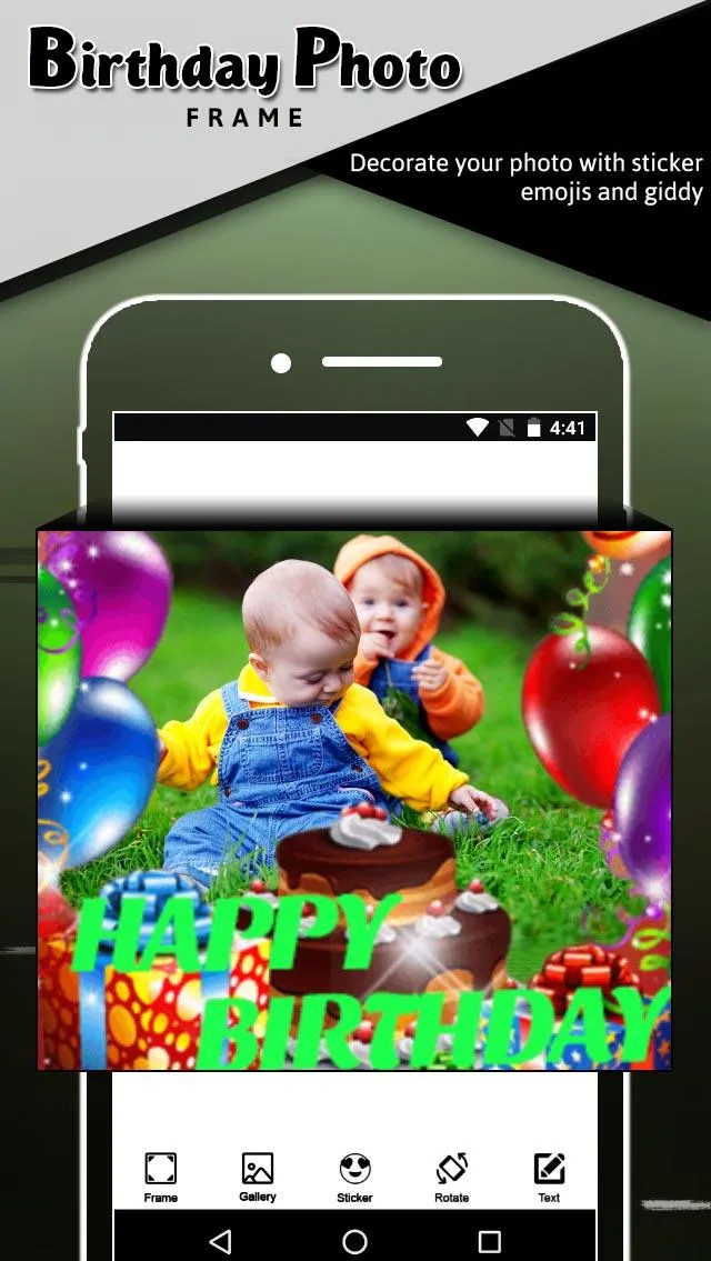 Birthday Photo Frame | Indus Appstore | Screenshot