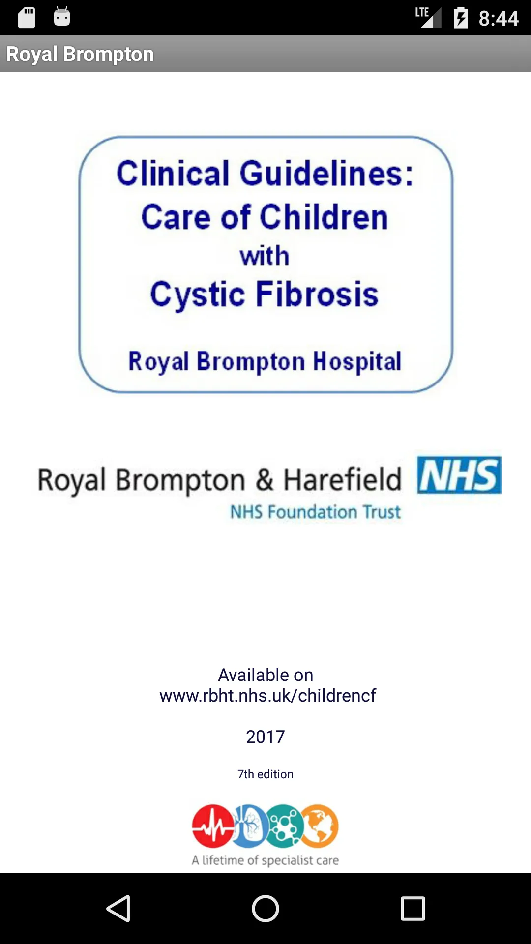 RBH Paediatric CF Guide | Indus Appstore | Screenshot