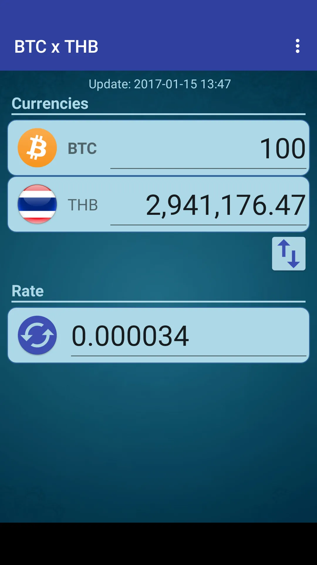 Bitcoin x Thai Baht | Indus Appstore | Screenshot