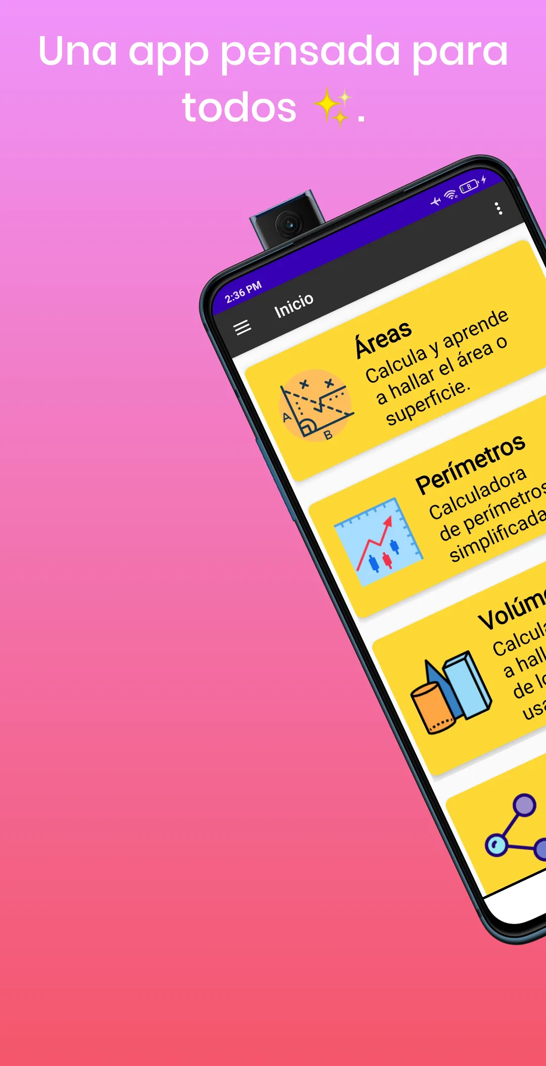 Calculadora Áreas, Peri y Vol | Indus Appstore | Screenshot