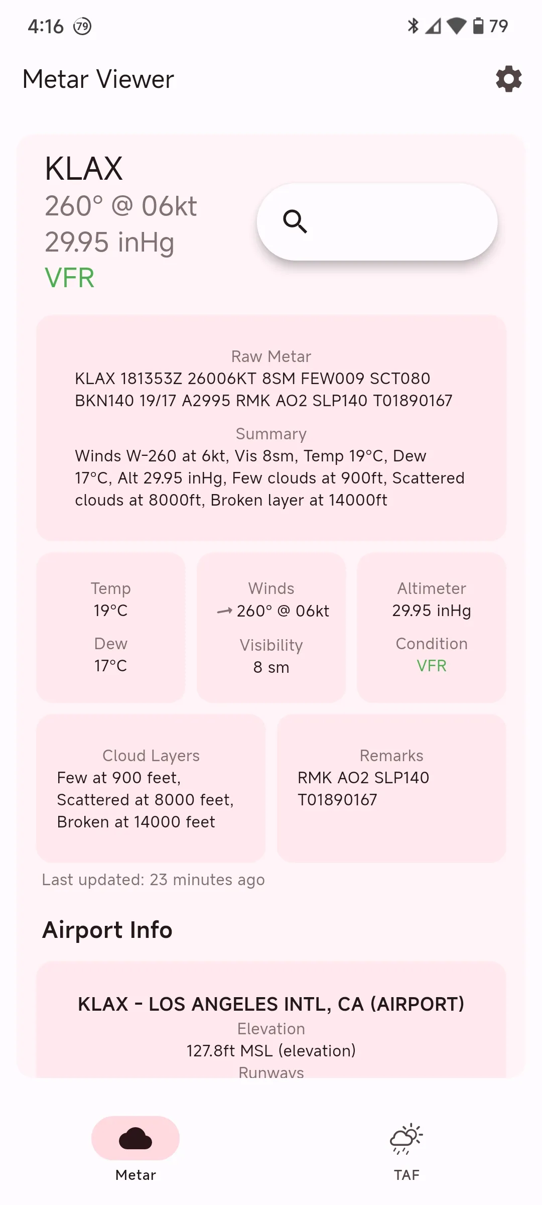 Metar Viewer - Metar Reader | Indus Appstore | Screenshot