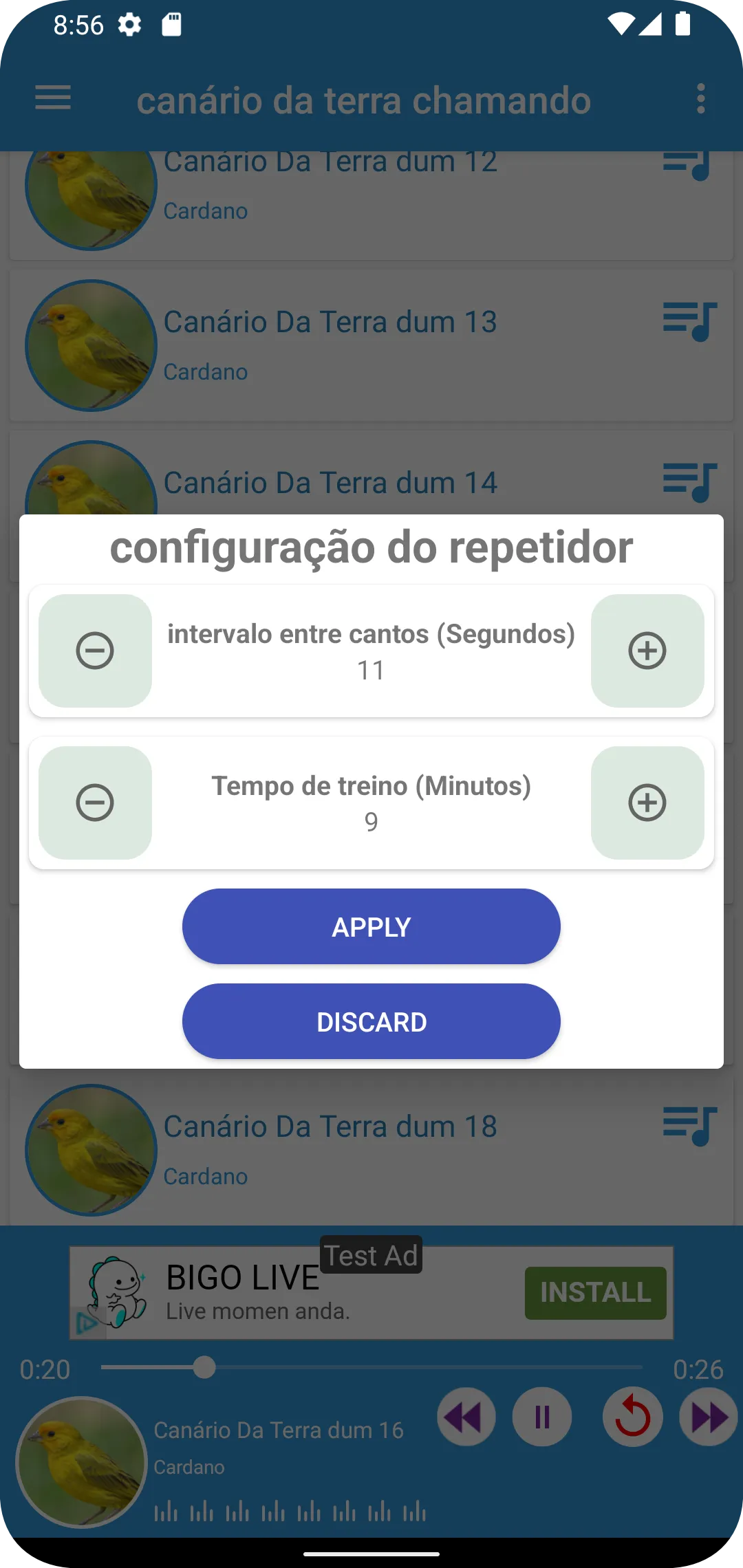 Canário Da Terra Chamando | Indus Appstore | Screenshot