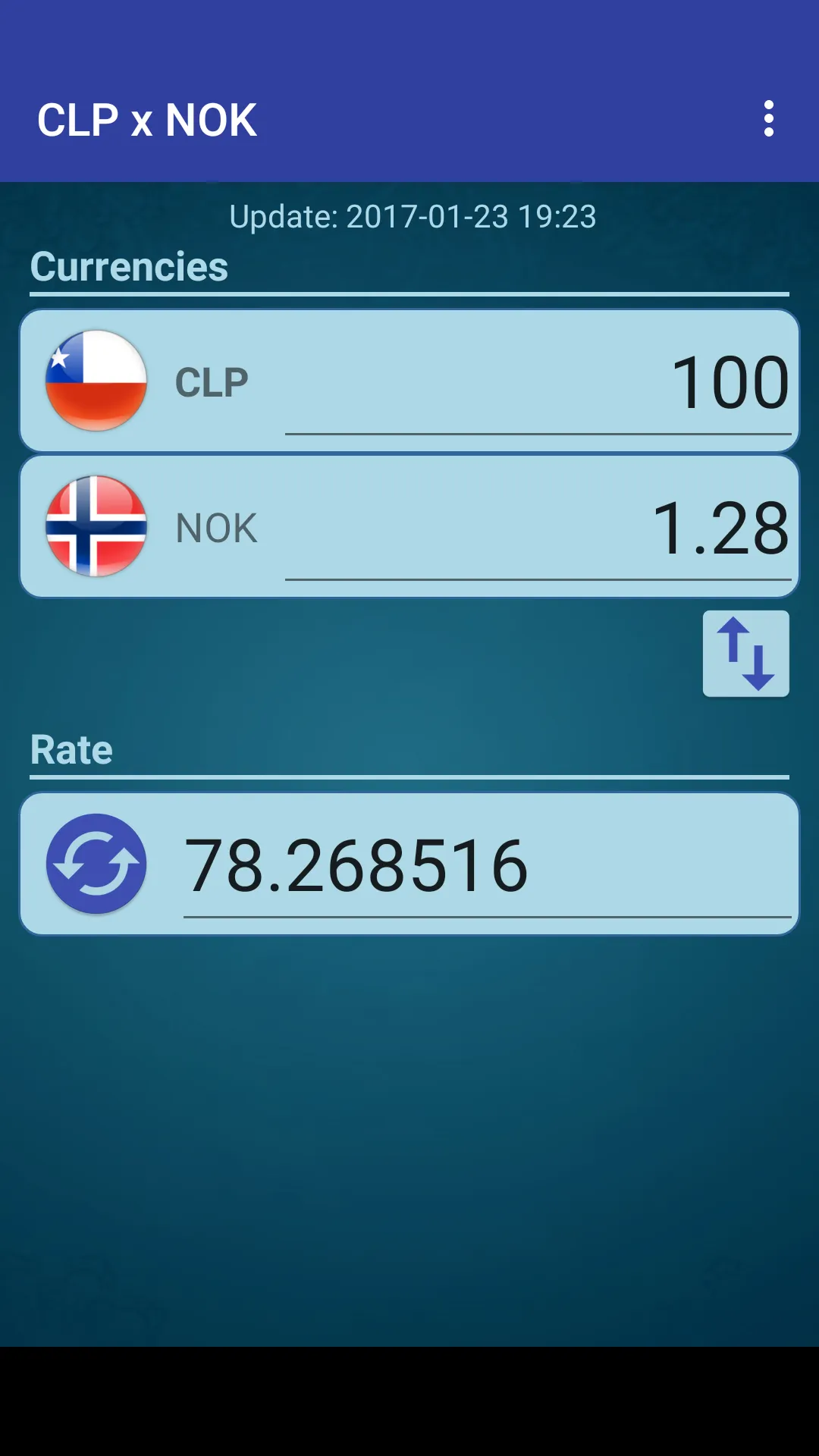 Chile Peso x Norwegian Krone | Indus Appstore | Screenshot