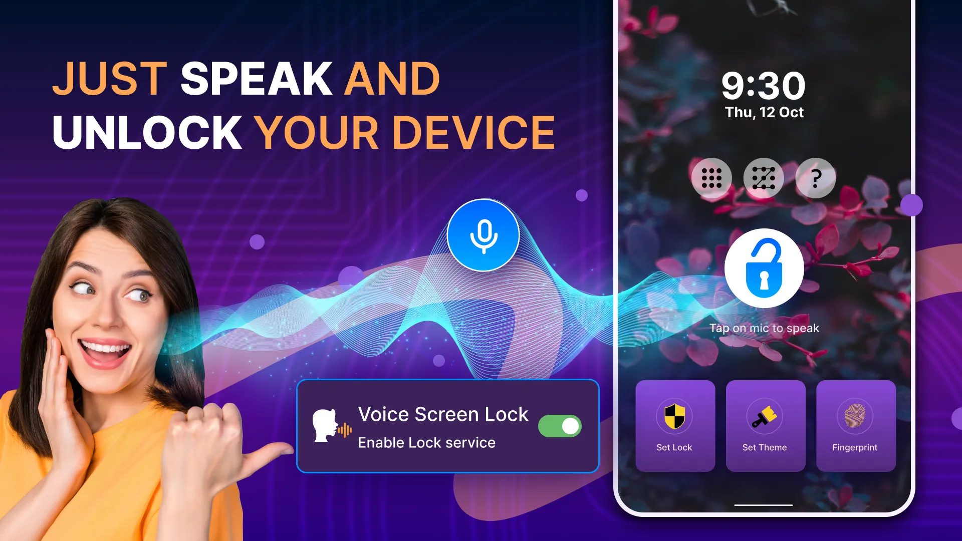 Voice Screen Lock | Indus Appstore | Screenshot