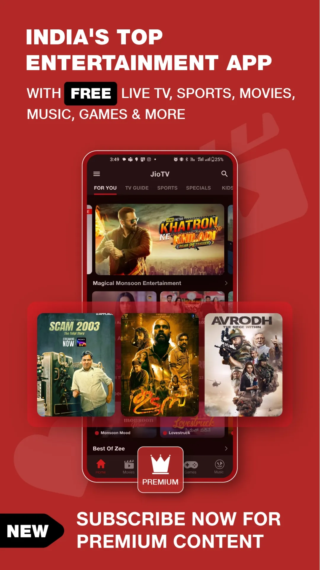 JioTV: Live TV, Catch-Up & OTT | Indus Appstore | Screenshot
