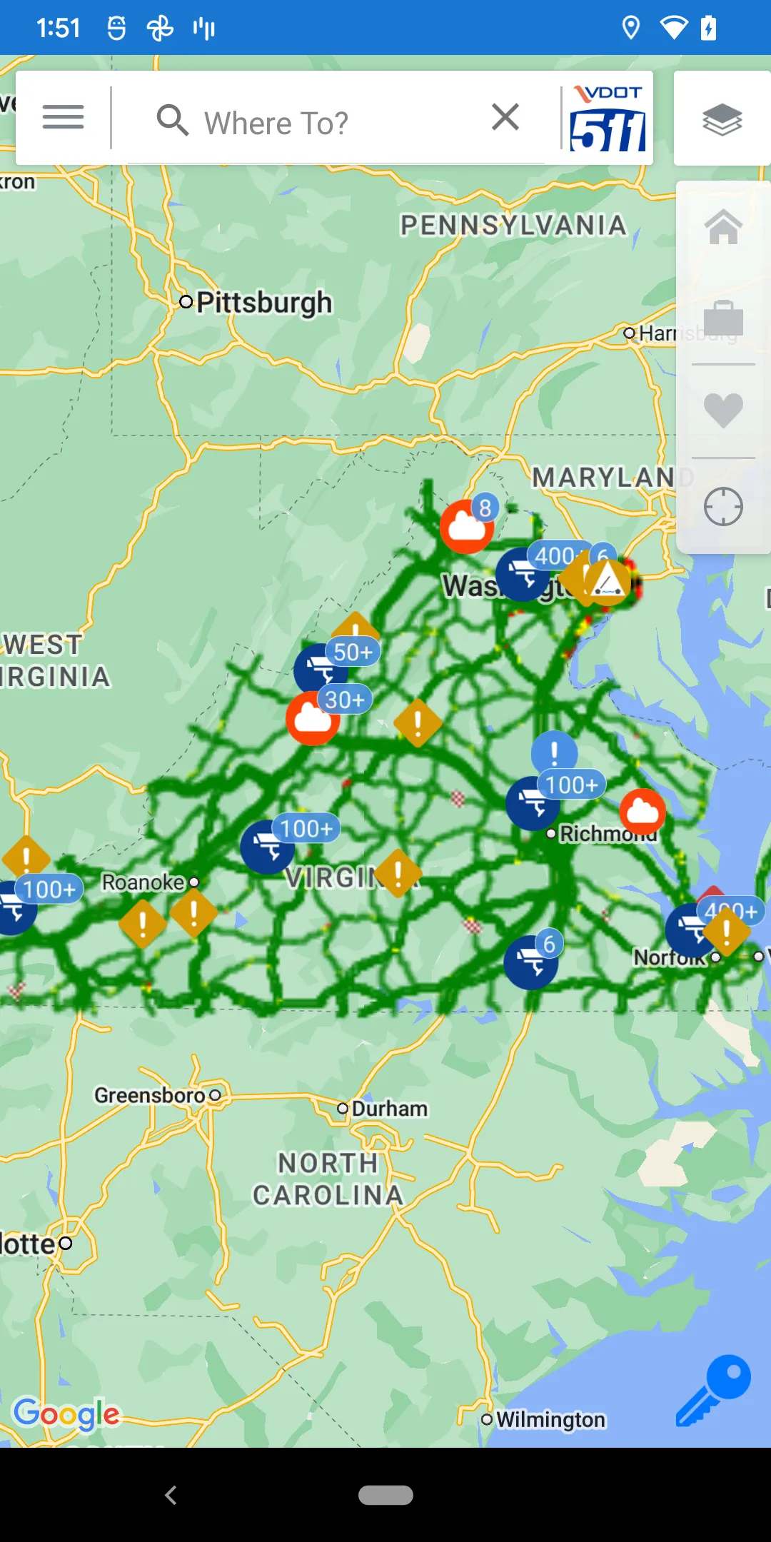 VDOT 511 Virginia Traffic | Indus Appstore | Screenshot