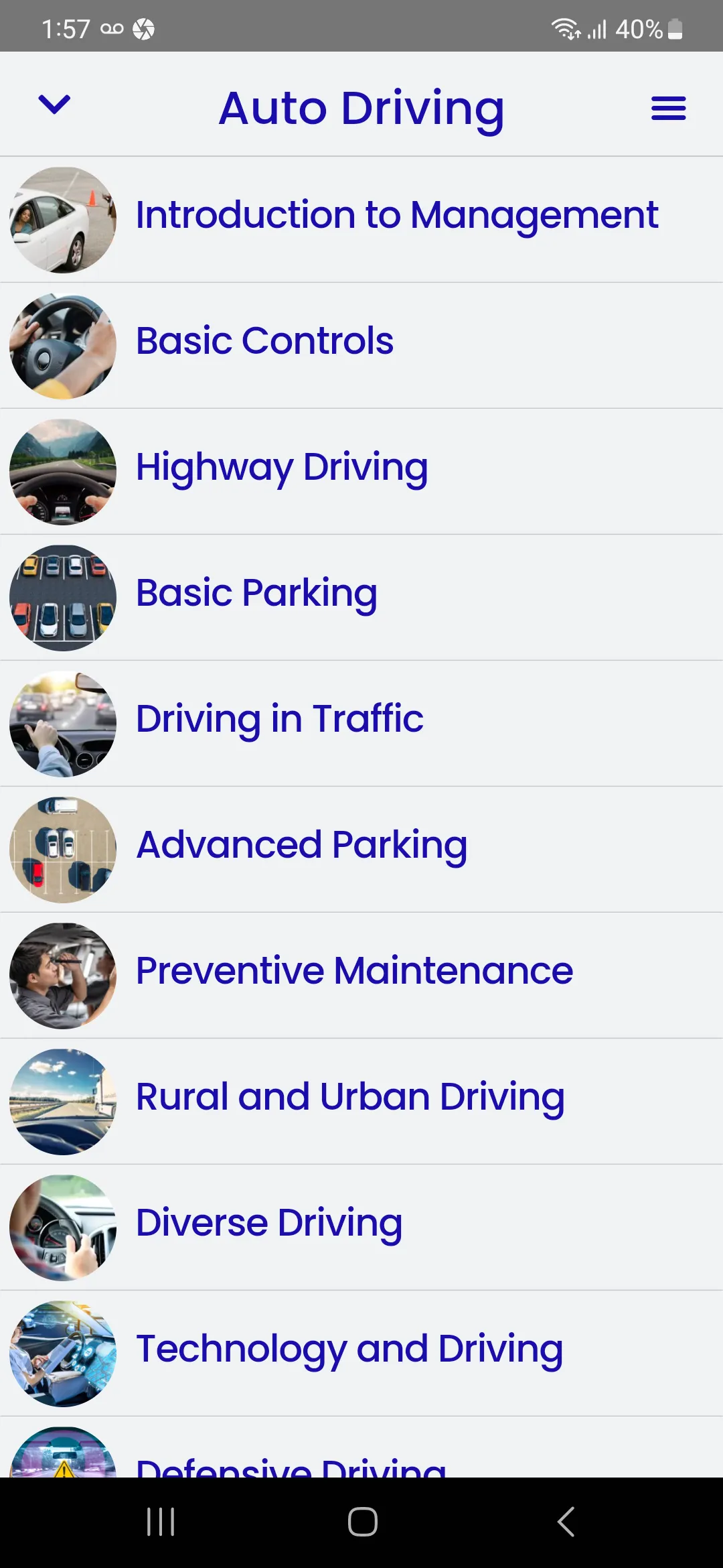 Car Driving Course | Indus Appstore | Screenshot