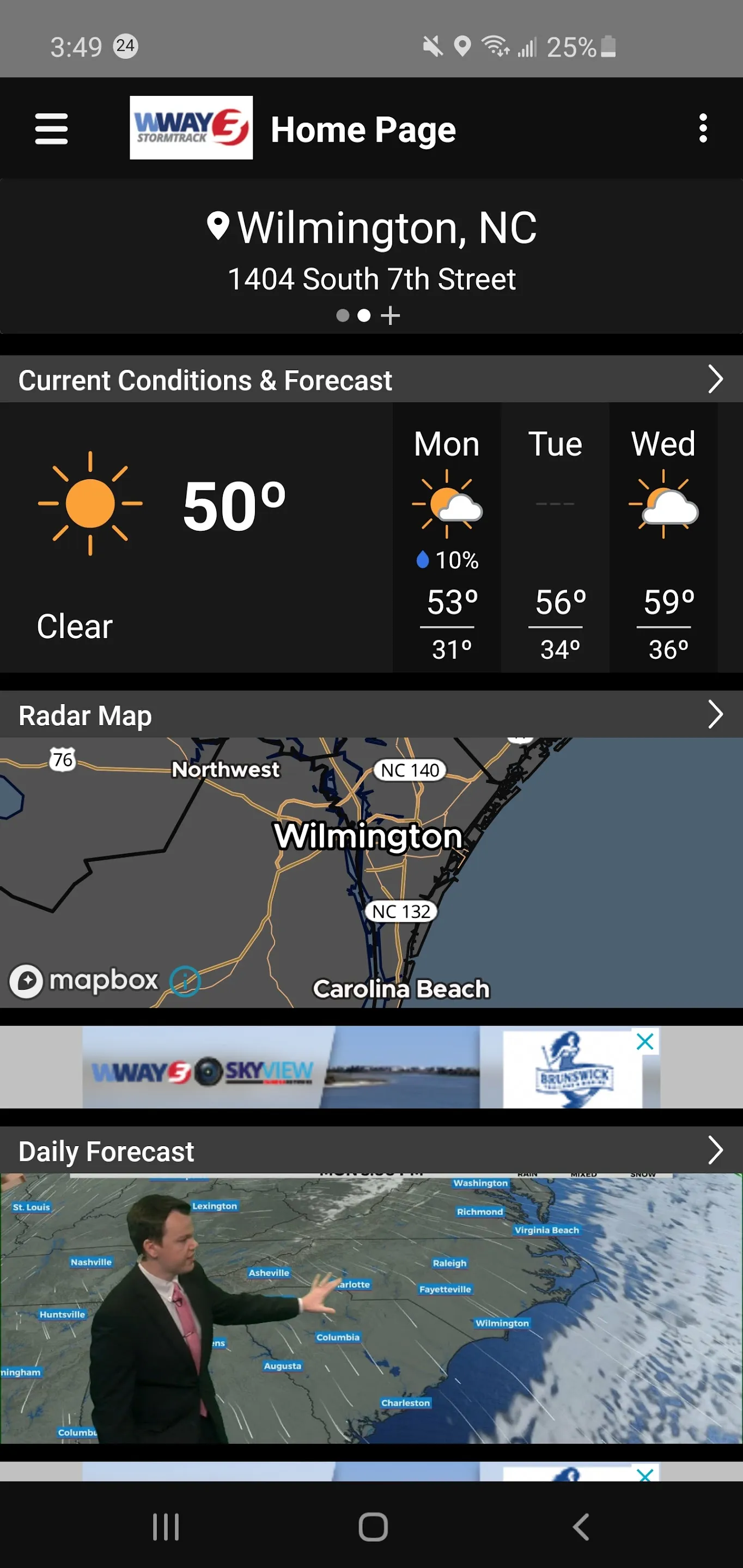 WWAY TV3 StormTrack 3 Weather | Indus Appstore | Screenshot