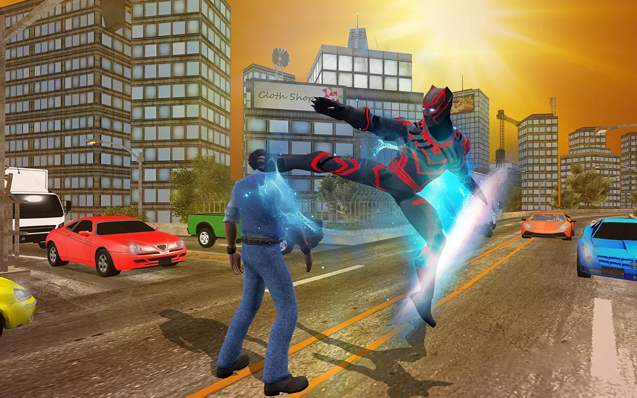 Superhero panther Robot kungfu | Indus Appstore | Screenshot