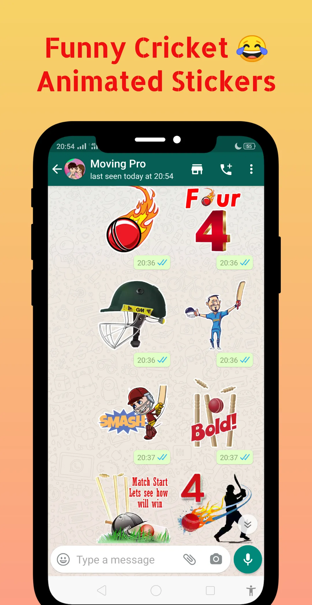 Funny Cricket Animated Sticker | Indus Appstore | Screenshot