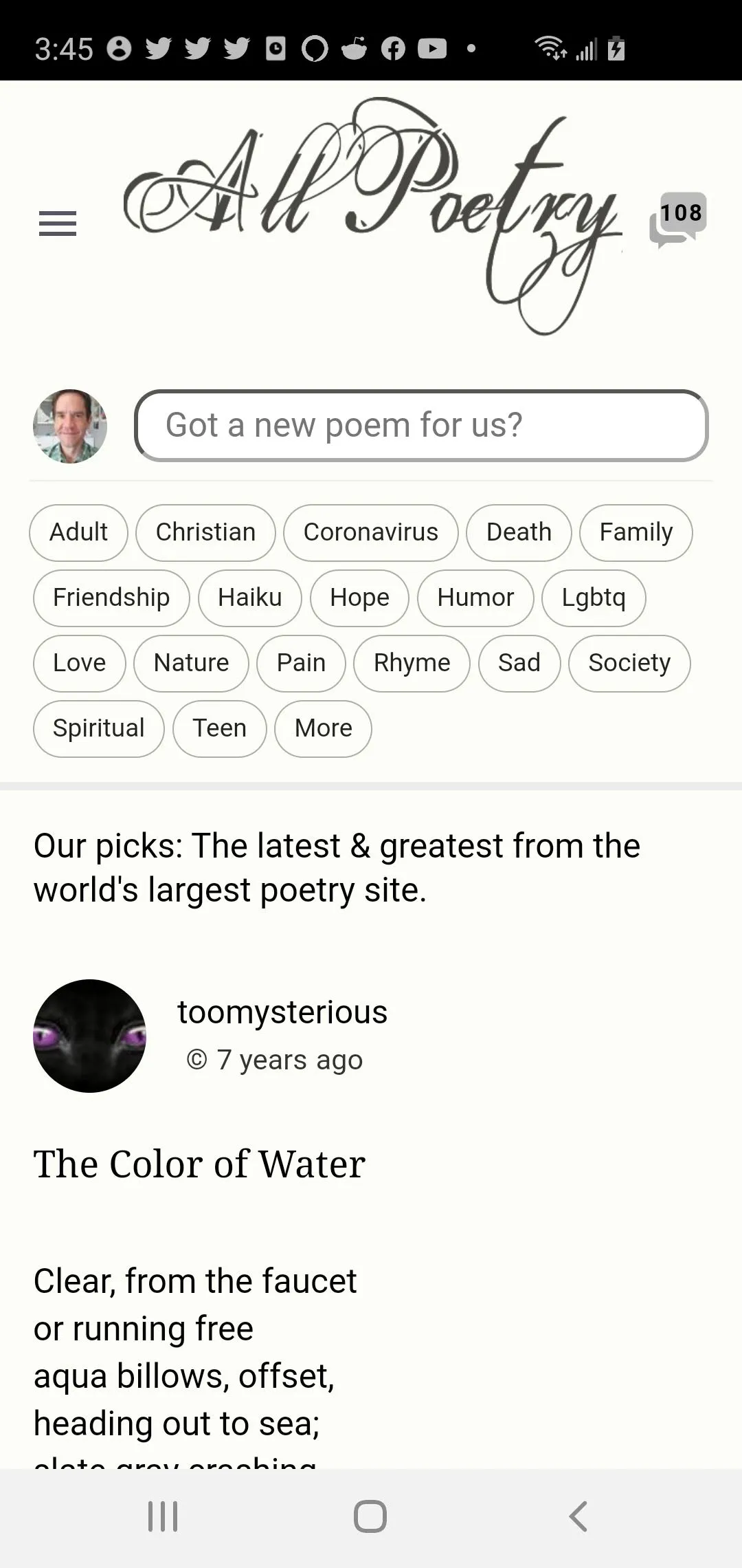 Poetry.app Allpoetry | Indus Appstore | Screenshot