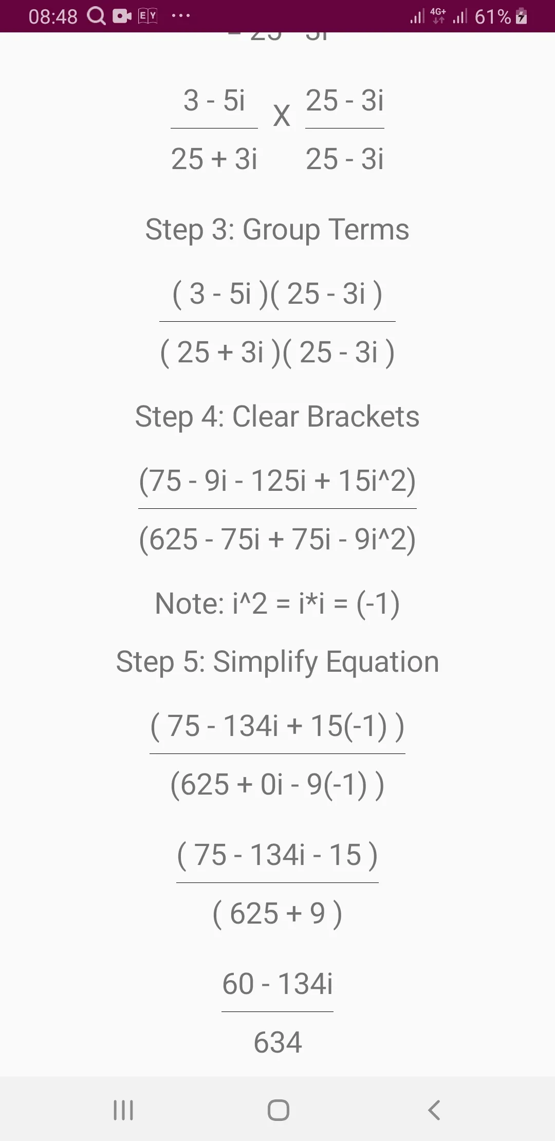 Complex Numbers Calculator | Indus Appstore | Screenshot