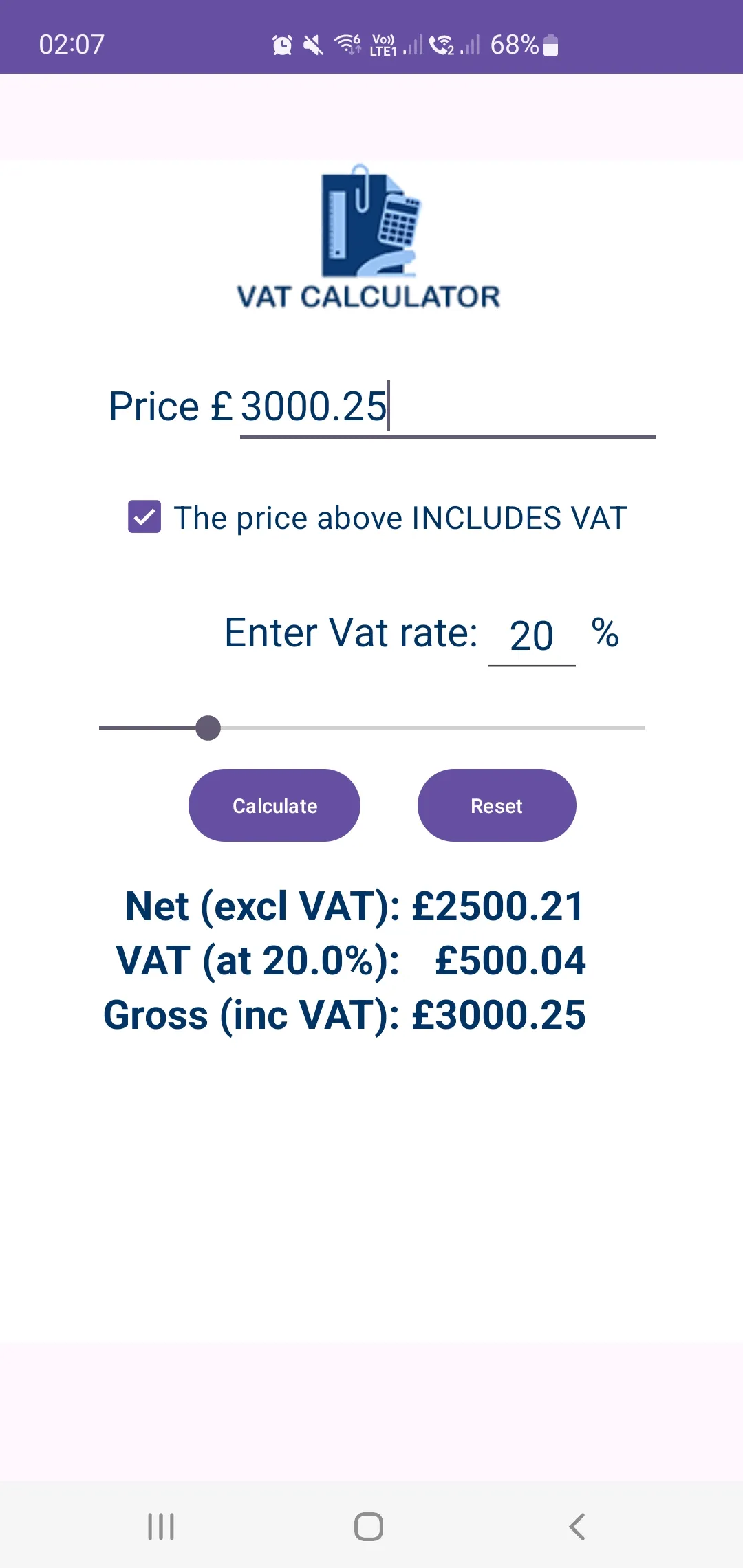 VAT Calculator | Indus Appstore | Screenshot