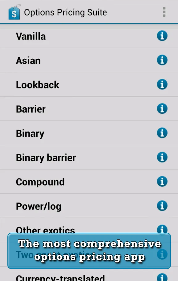 Options Pricing Suite | Indus Appstore | Screenshot