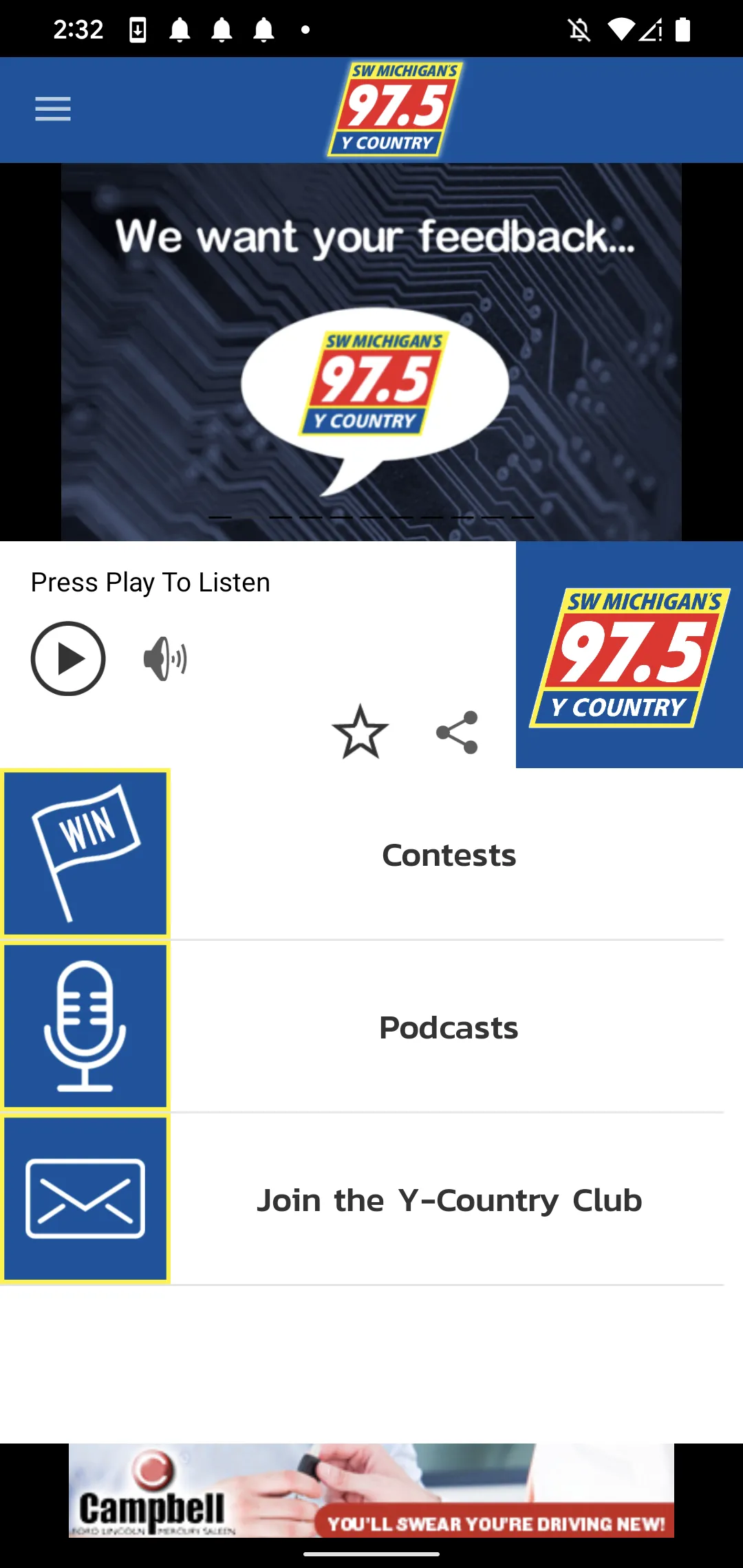 97.5 Y Country | Indus Appstore | Screenshot