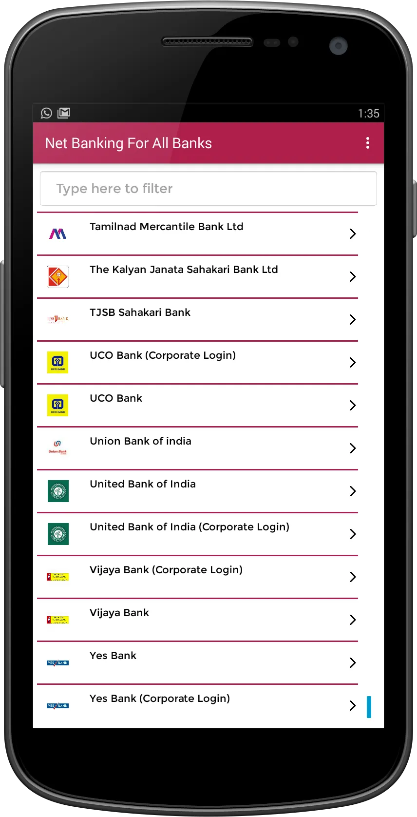 Netbanking app for india banks | Indus Appstore | Screenshot