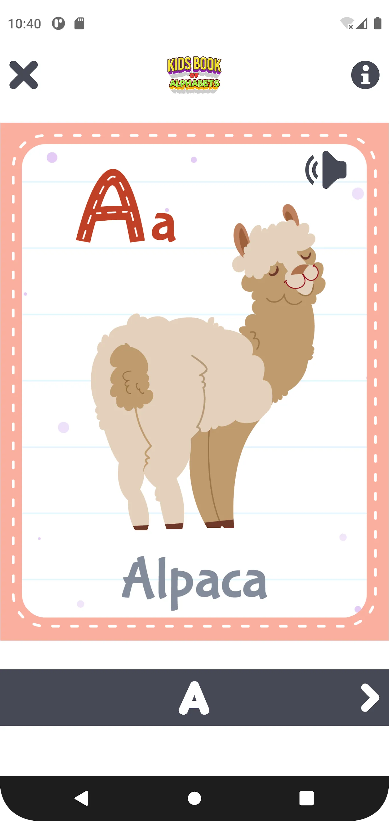 Kids Book of Alphabets | Indus Appstore | Screenshot