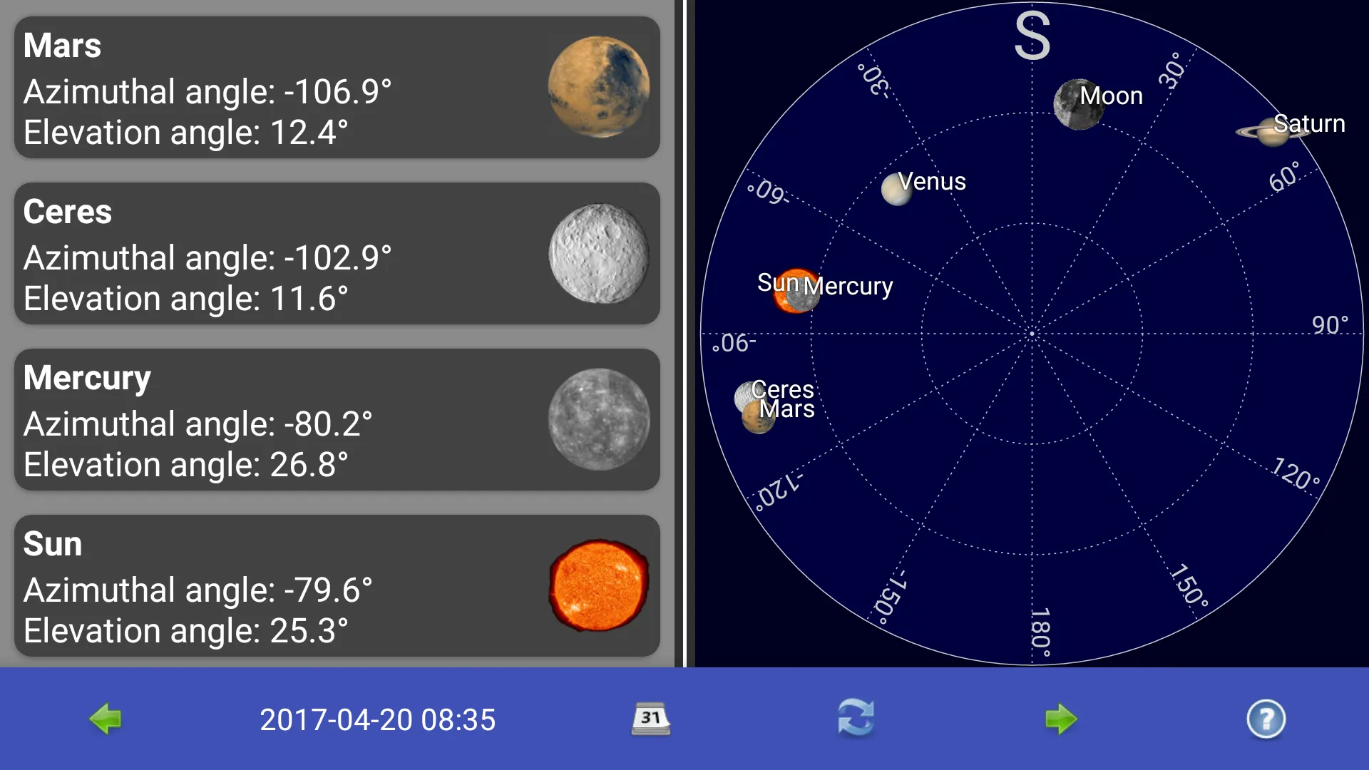 Sun, moon and planets | Indus Appstore | Screenshot