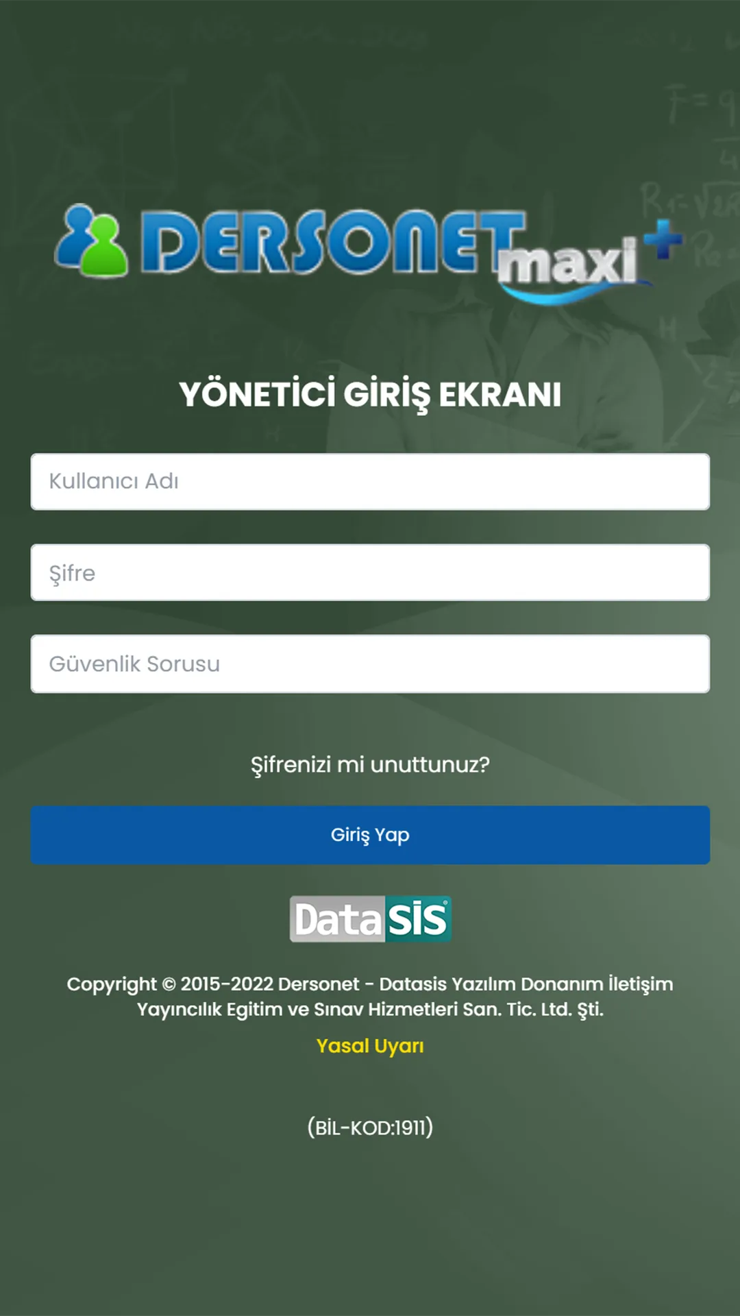 Dersonet Yönetici Modülü | Indus Appstore | Screenshot