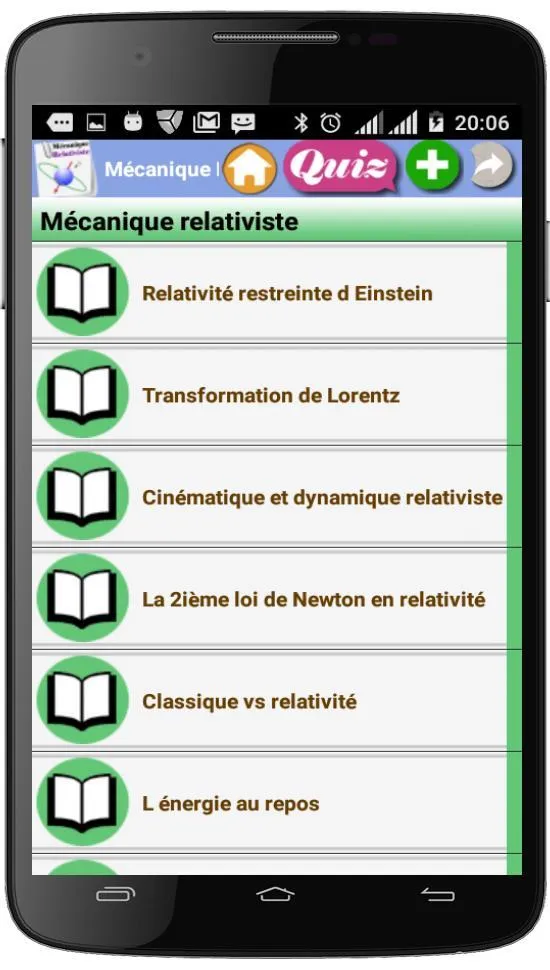 Cours de Mécanique Relativiste | Indus Appstore | Screenshot