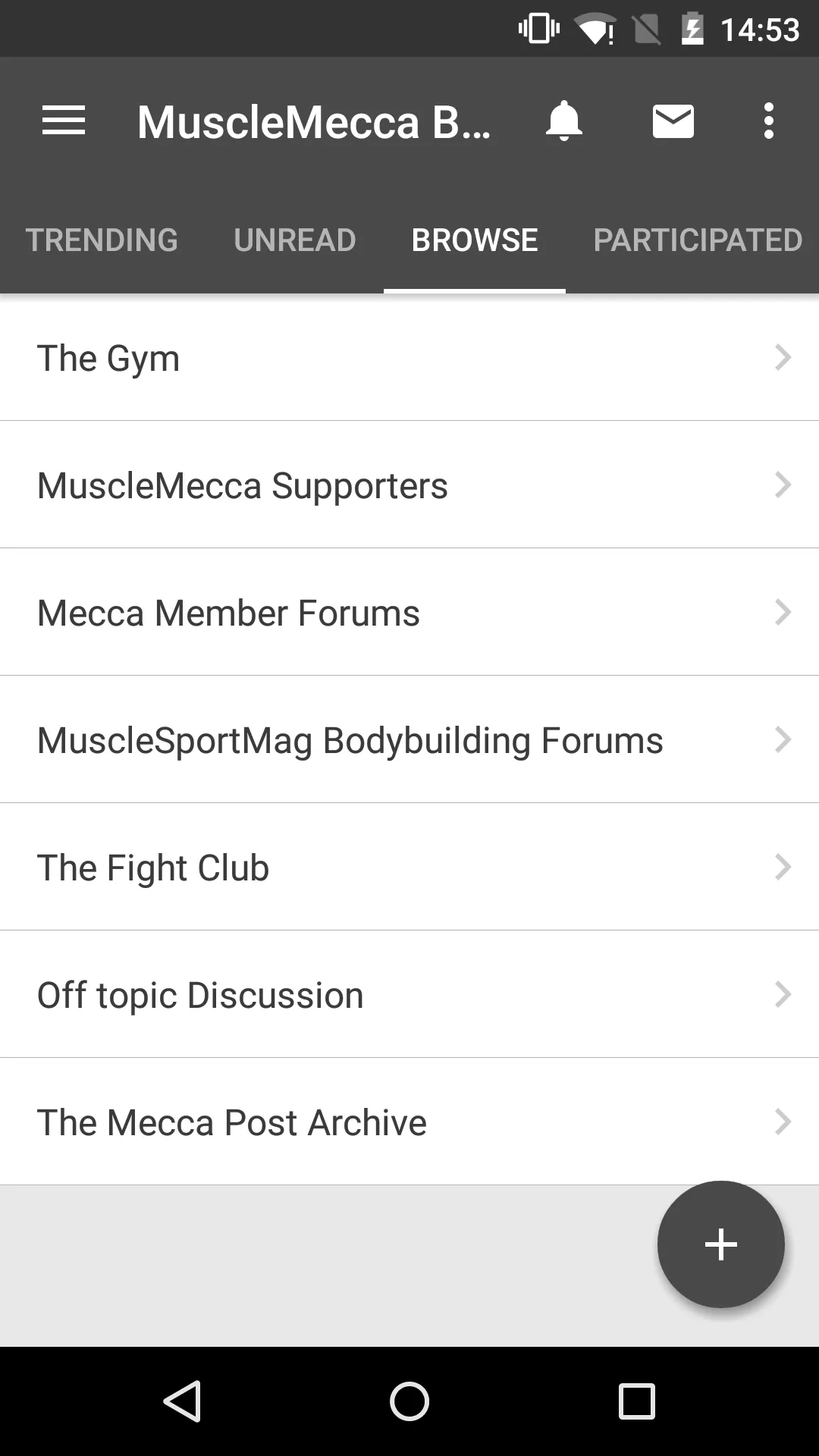 MuscleMecca Bodybuilding Forum | Indus Appstore | Screenshot