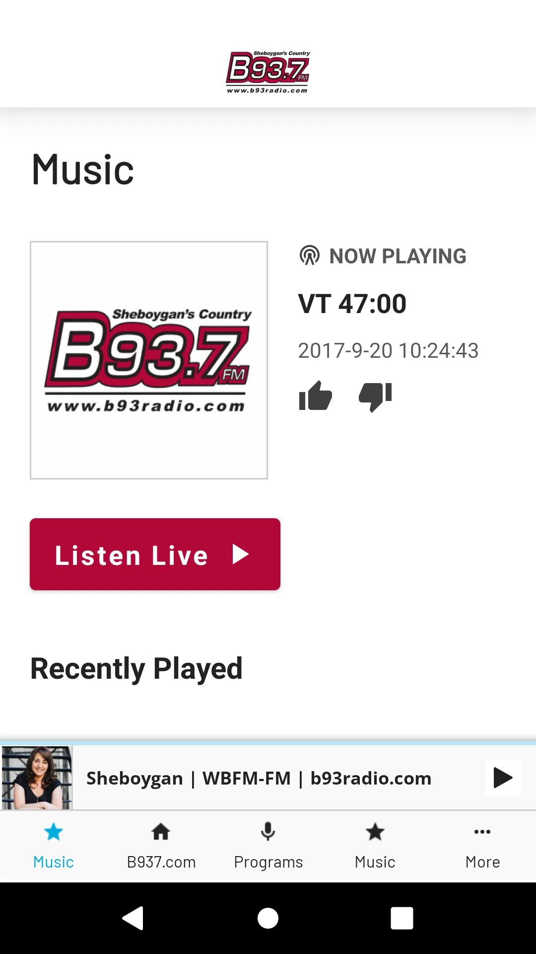 Sheboygan's County B93.7 | Indus Appstore | Screenshot