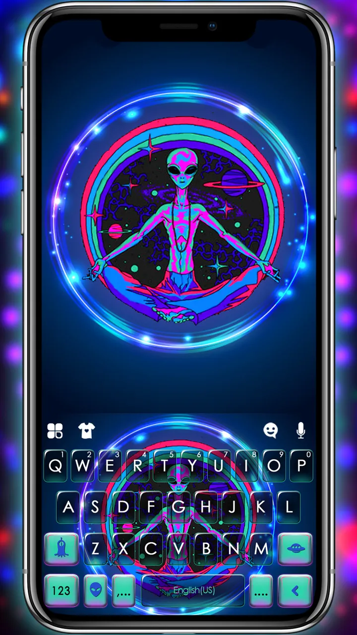 Weird Alien Keyboard Backgroun | Indus Appstore | Screenshot