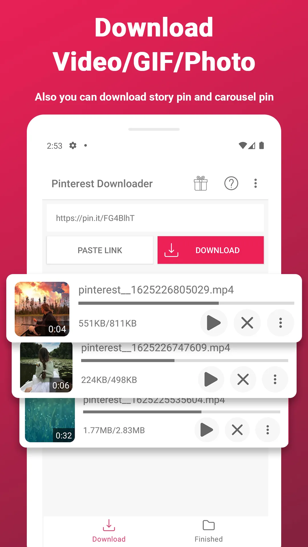 Video Downloader For Pinterest | Indus Appstore | Screenshot