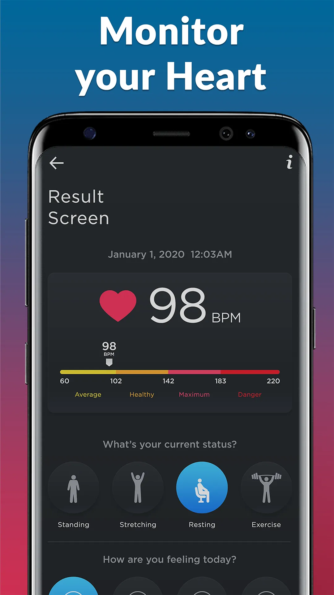 Heart Rate Monitor Pulse Check | Indus Appstore | Screenshot