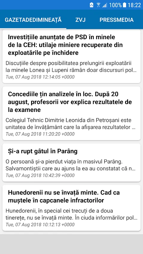 Știri din Valea Jiului | Indus Appstore | Screenshot