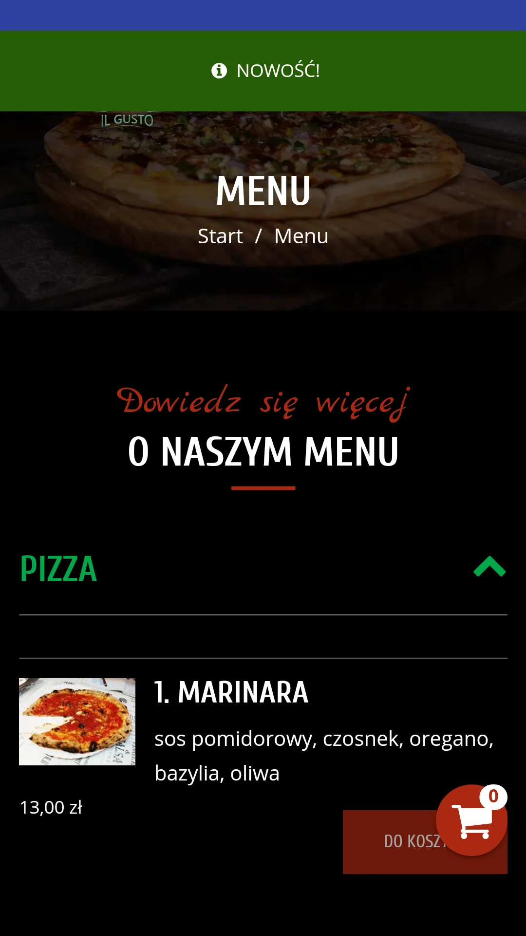 Pizza i Sushi "Il Gusto" | Indus Appstore | Screenshot