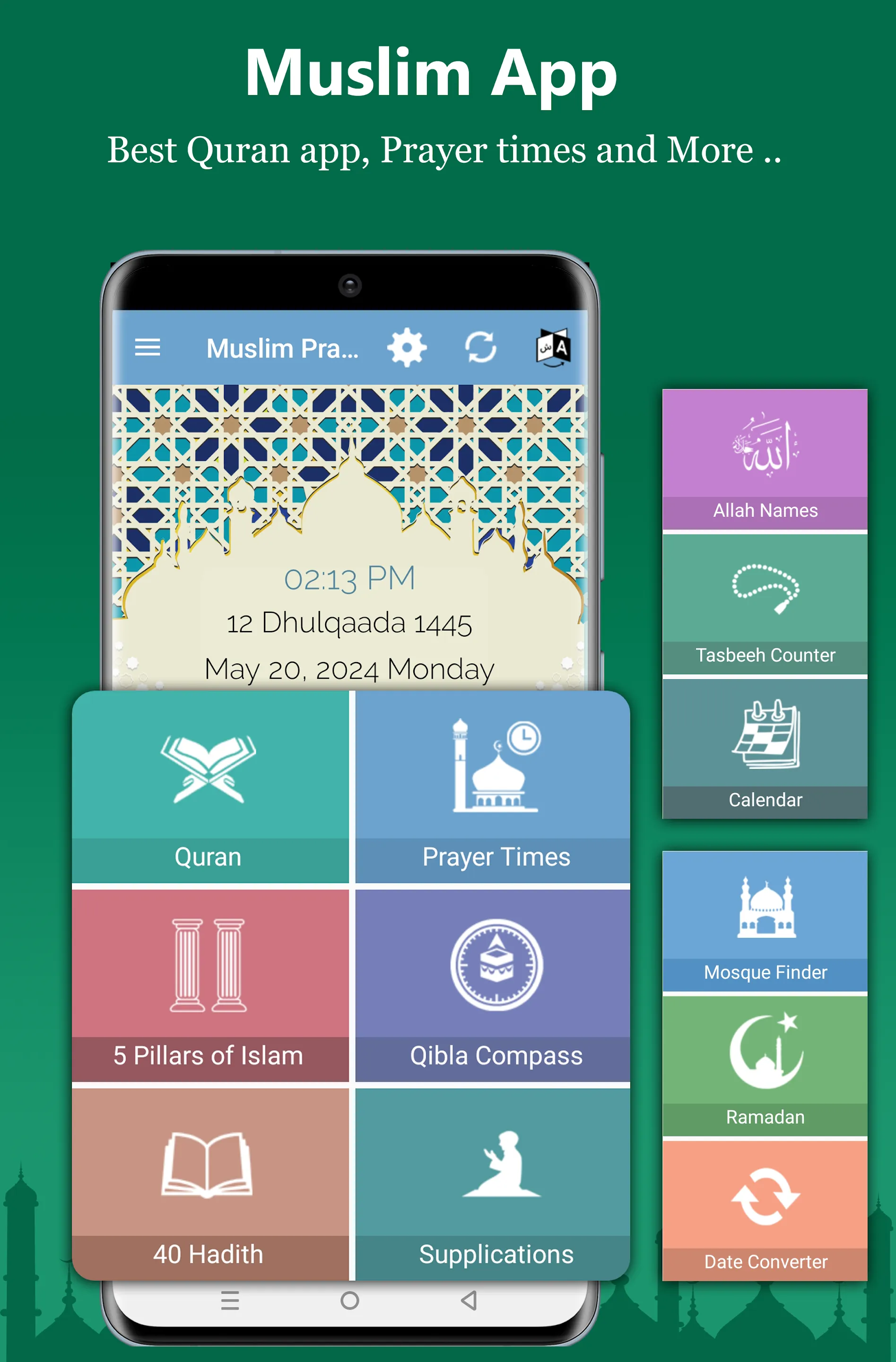 Muslim Prayer Times Azan Quran | Indus Appstore | Screenshot