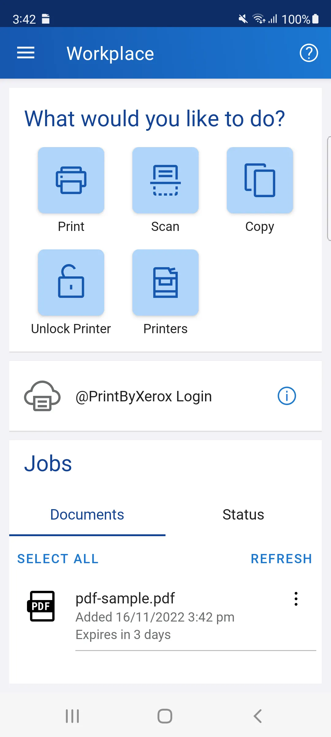 Xerox® Workplace | Indus Appstore | Screenshot