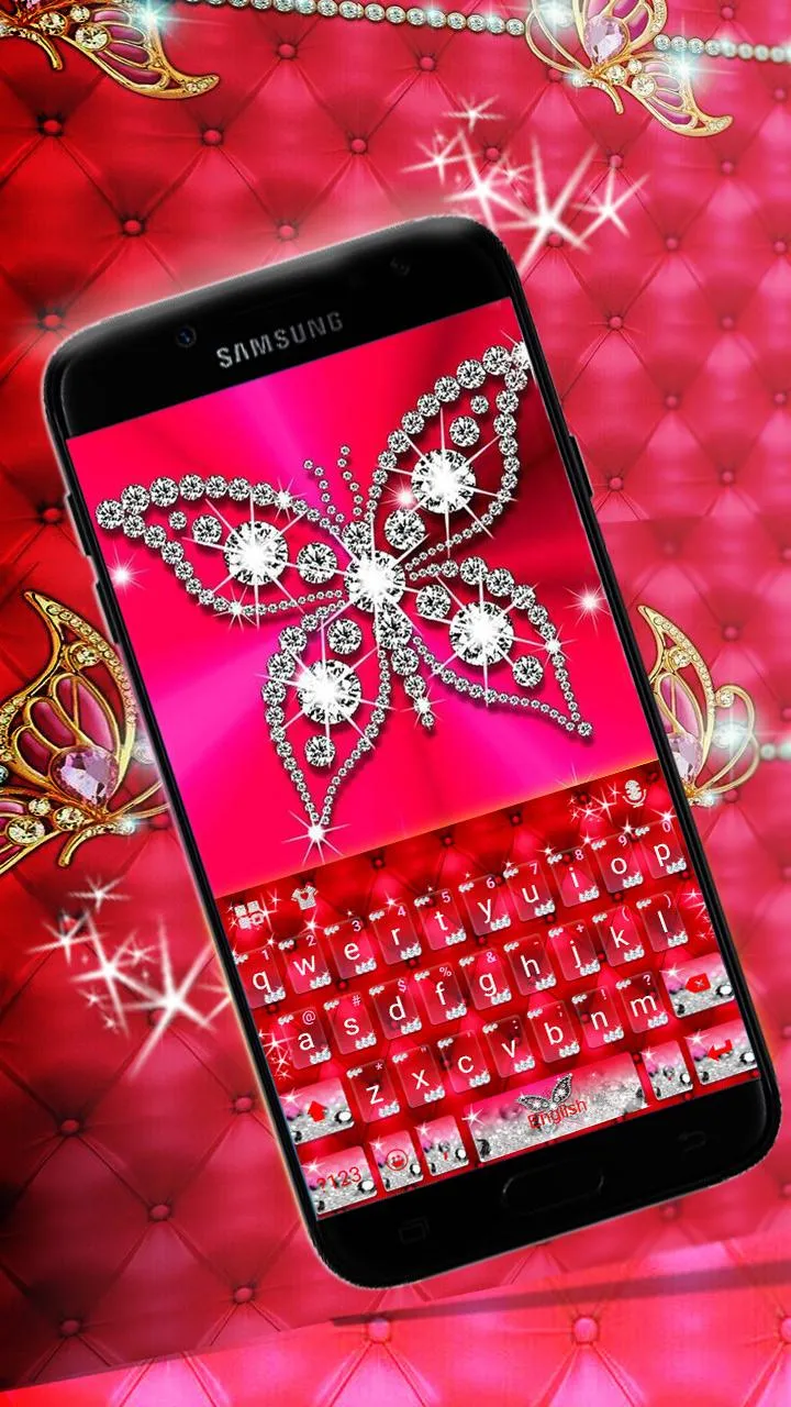 Rose Red Butterfly Theme | Indus Appstore | Screenshot