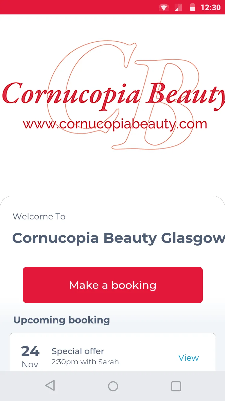 Cornucopia Beauty Glasgow | Indus Appstore | Screenshot