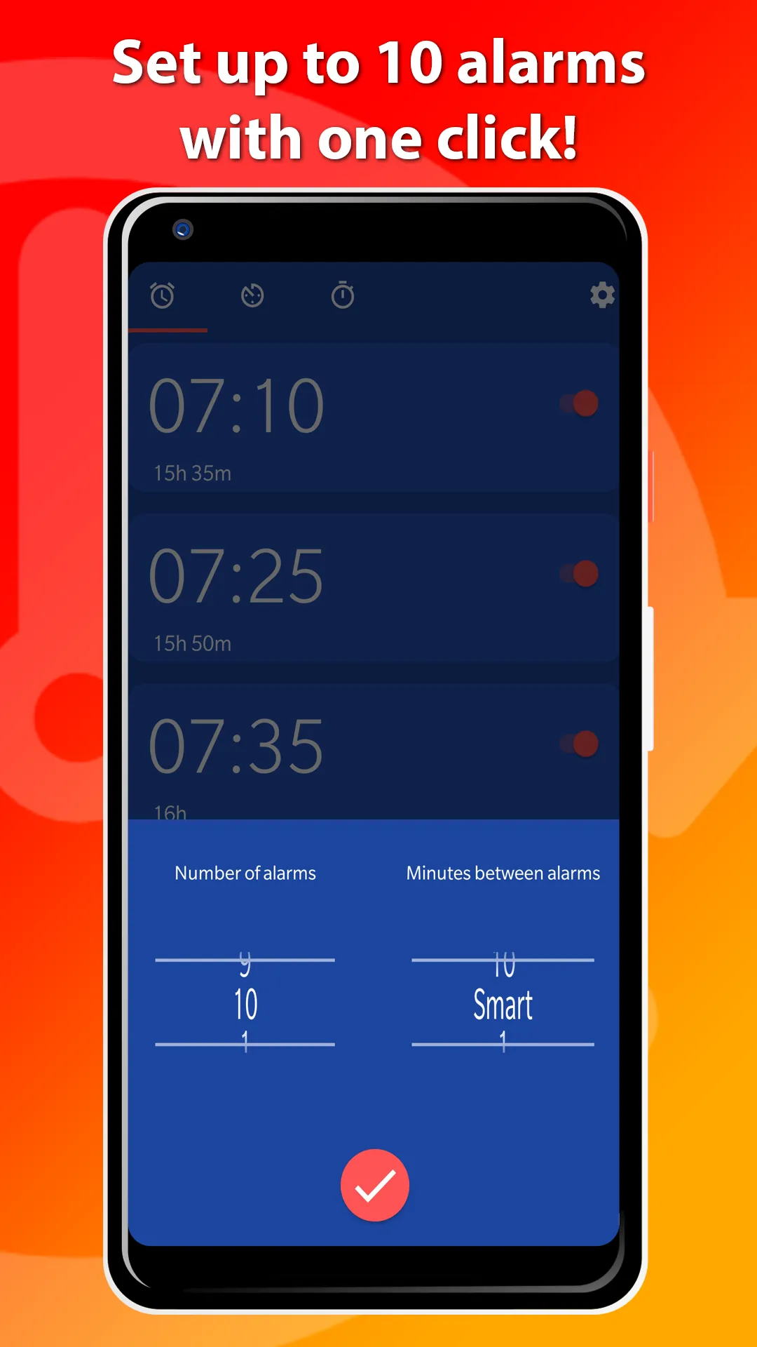 Set multiple alarms - OneClock | Indus Appstore | Screenshot