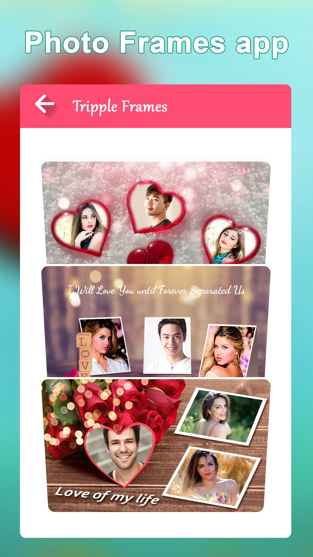 Romantic Love Photo Frames | Indus Appstore | Screenshot