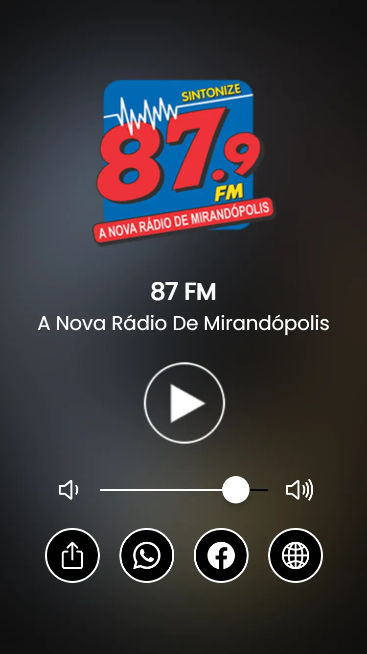 87 FM - Mirandópolis/SP | Indus Appstore | Screenshot