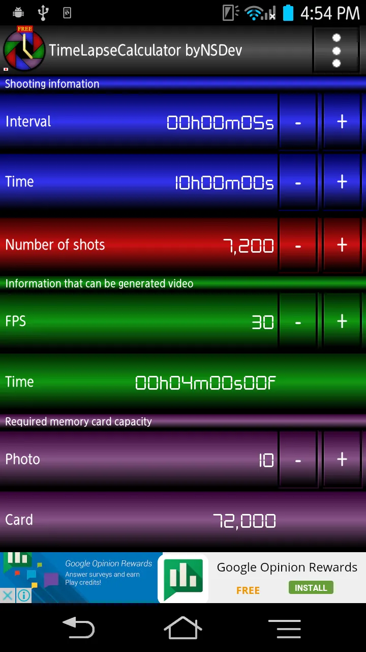 TimeLapseCalculator byNSDev | Indus Appstore | Screenshot